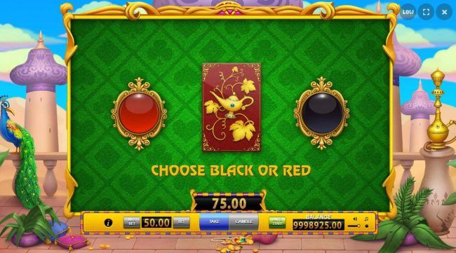 Gamble Feature - To gamble any win press Gamble then select Red or Black.