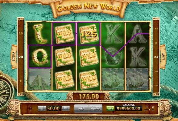 Wild symbols trigger multiple winning combinations leading to a 175.00 jackpot.