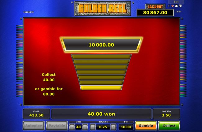 Ladder Gamble Feature Game Board