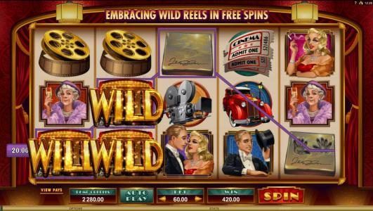 Multiple winning paylines triggers a big win!