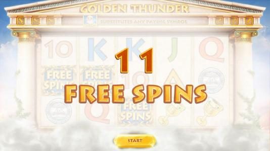 11 free spins awarded
