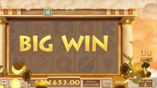 big win triggered during free spins feature