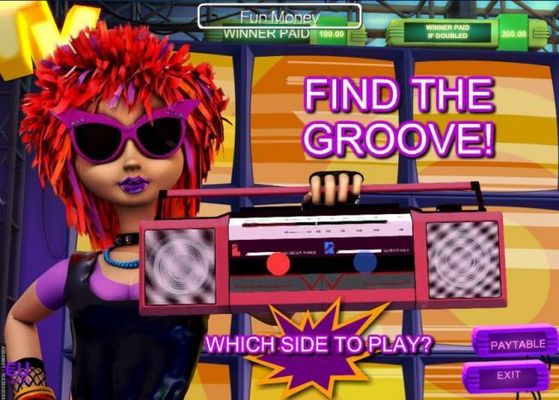Double Up feature - Where is the groove? At any point you can choose to Double Up your winnings. If you hit correctly, your win will be doubled and the music will get loud. Up to 5 plays.