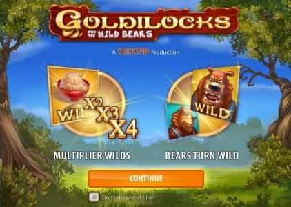 The game features multiplier wilds and bear symbols that turn wil