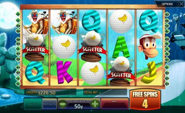 Free Spins can be re-triggered when landing scatter symbols during the free spins feature.
