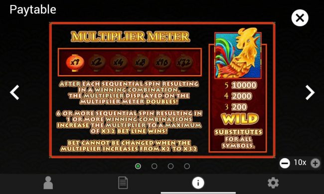 Multiplier Meter and Wild Symbol Rules