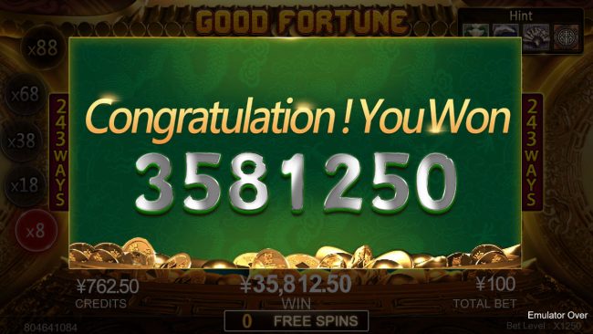 Total Free Spins Payout