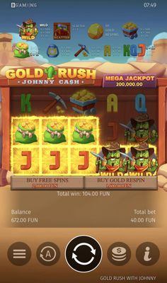 Gold Rush Johnny Cash :: A five of a kind win