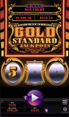 Gold Standard Jackpots :: Main Screen
