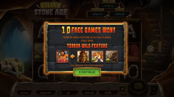 10 Free Spins Awarded