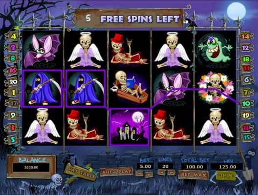 Free Spins game board