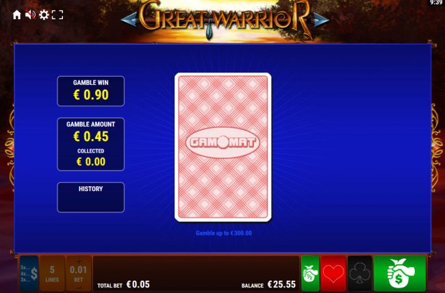 Card Gamble Feature Game Board