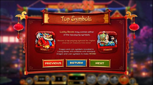 Top Symbols - Lucky Boxes may contain either of the Top paying symbols.