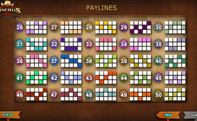 Payline Diagrams 26-50