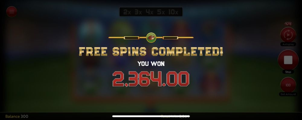 Total Free Games Payout