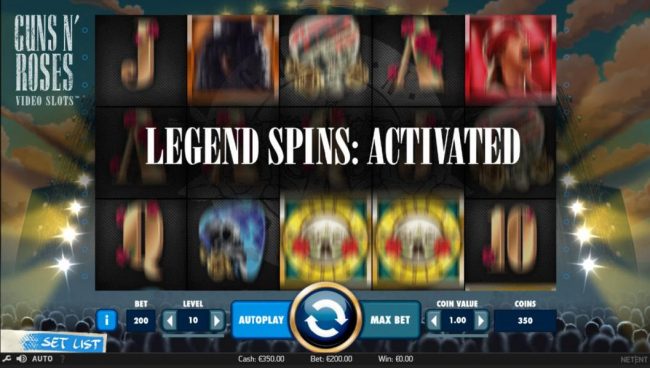 Legend Spins Activeated