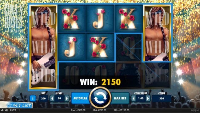 The Legend Spins feature triggers a 2,150 coin big win