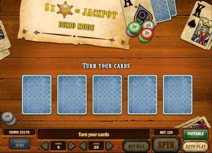 turn your cards bonus feature game board