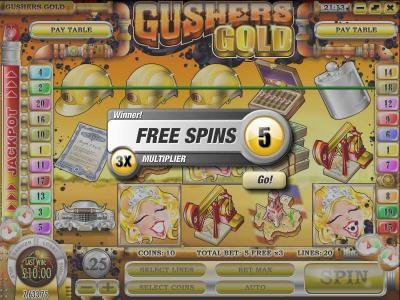 three scatter symbols triggers five free spins