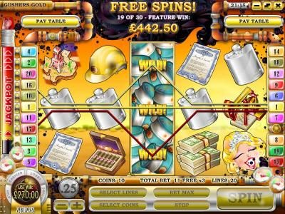 expanding wild triggers a $270 big win during the free spins feature