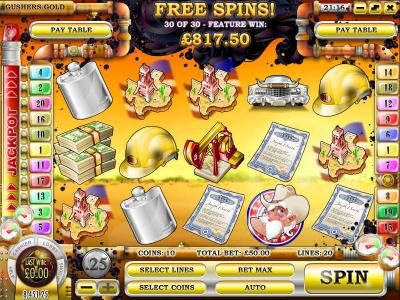 after 30 free spins an $817 jackpot has been paid out