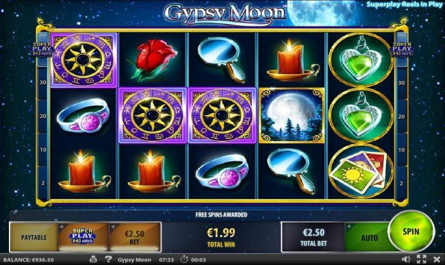 Three scatters trigger the Free Spins feature