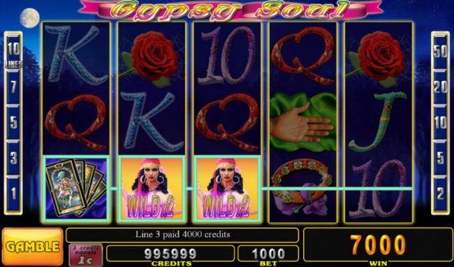 Wild multipliers triggers a 7000 coin pay out