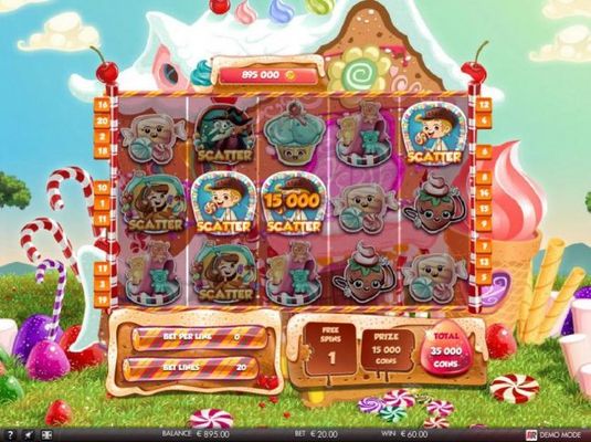 During free spins, Hansel, Gretel and the Witch become scatter symbols