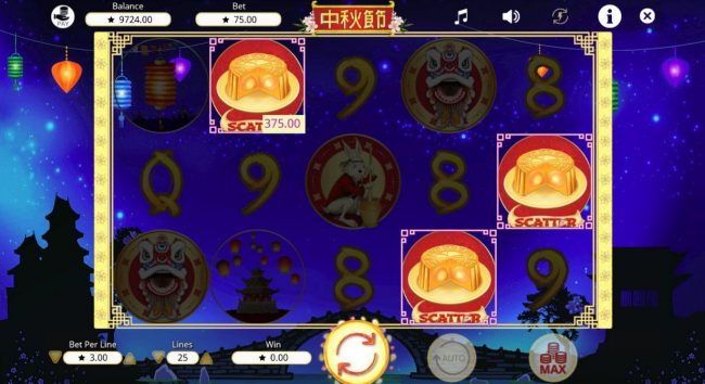 Three scatter symbols trigger free spins feature