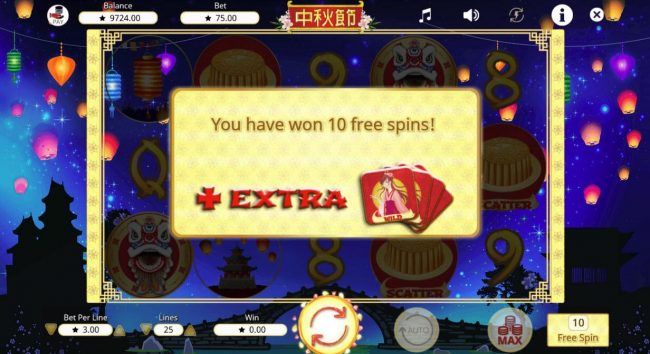 10 Free Spins Awarded