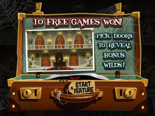 10 free games won. Pick doors to reveal bonus wilds.