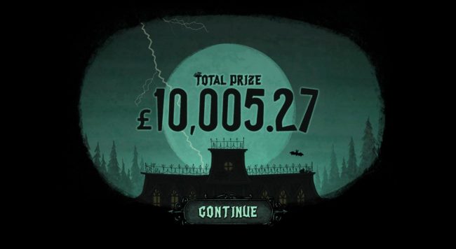 A 10,005.27 Super Jackpot prize is awarded.