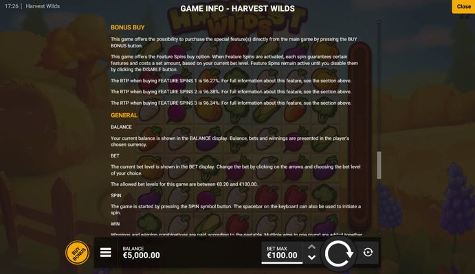 Harvest Wilds :: General Game Rules