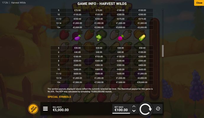 Harvest Wilds :: Hold and Win Feature