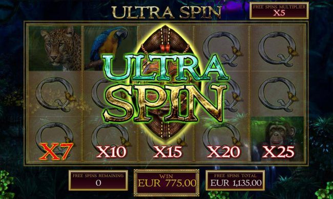 Ultra Spin feature triggered