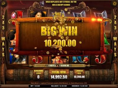 A 10,200.00 big win awarded