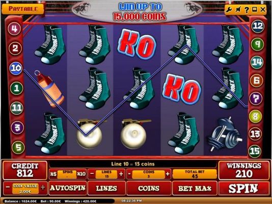 The game pays left to right and right to left. Here is an example of a winning payline triggered from right to left.