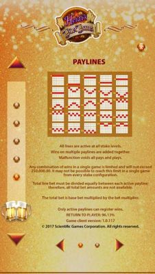 Paylines 1-25