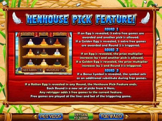 Henhouse Pick Feature Rules