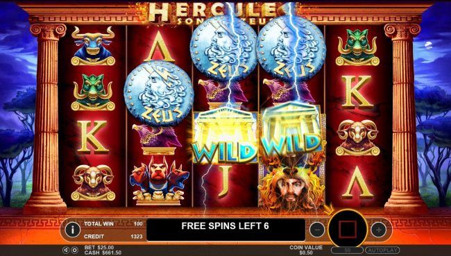 Before the start of every Free Spin 1 additional wild symbol is added to reels 2, 3 and 4.