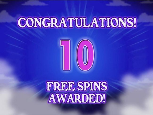 10 free spins awarded