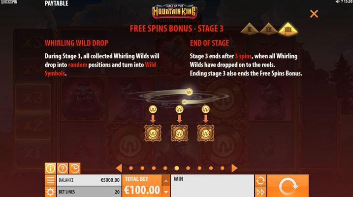 Hall of the Mountain King :: Free Spins Rules