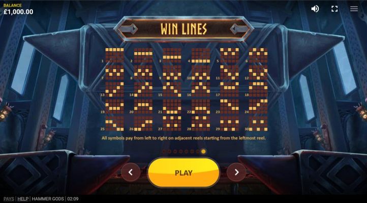 Paylines 1-30