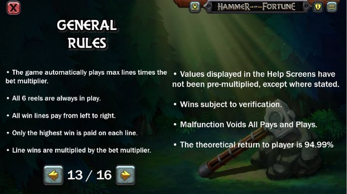 Hammer of Fortune :: General Game Rules