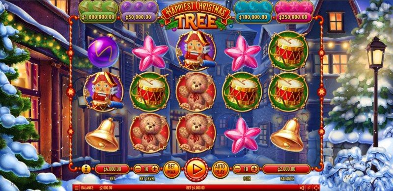 Play slots at Bspin: Bspin featuring the Video Slots Happiest Christmas Tree with a maximum payout of $500,000
