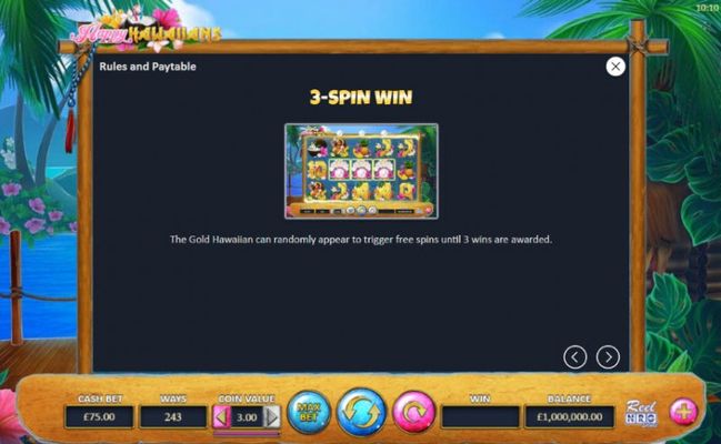 Happy Hawaiians :: 3-Spin Win