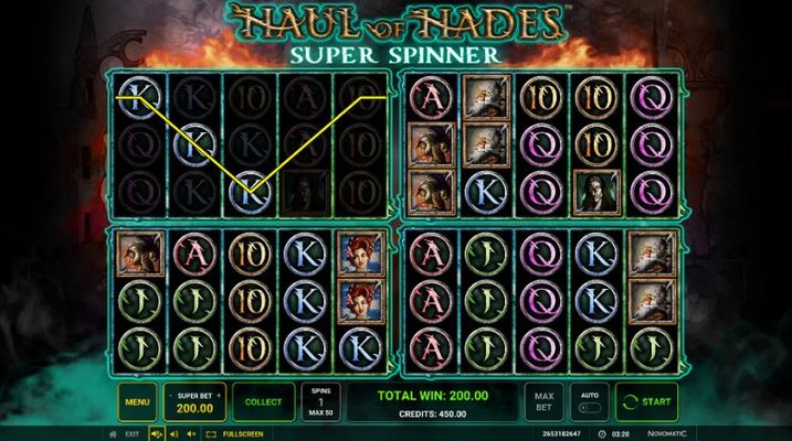 Haul of Hades Super Spinner :: Multiple winning paylines