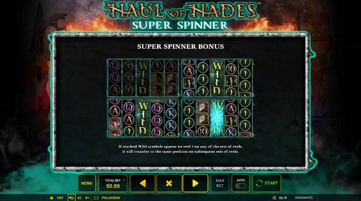 Haul of Hades Super Spinner :: Super Spinner Bonus Wilds
