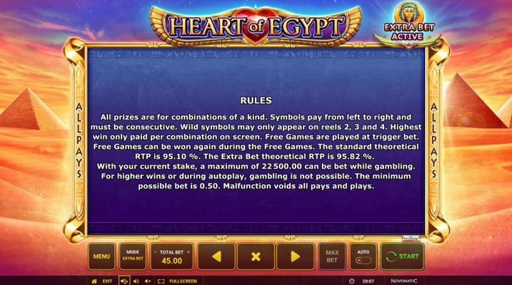 Heart of Egypt :: General Game Rules