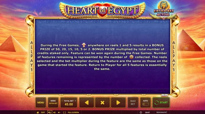 Heart of Egypt :: Feature Rules